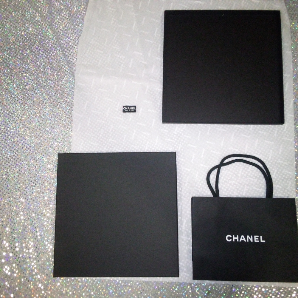 Chanel box and bag plus little tag